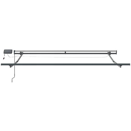  Skrovita tenda S LED lampica Bež 300 x 250 cm tkanina Slike