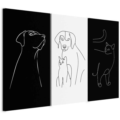  Slika - Domestic Animals (3 Parts) 120x80 Na talijanskom platnu Cijene