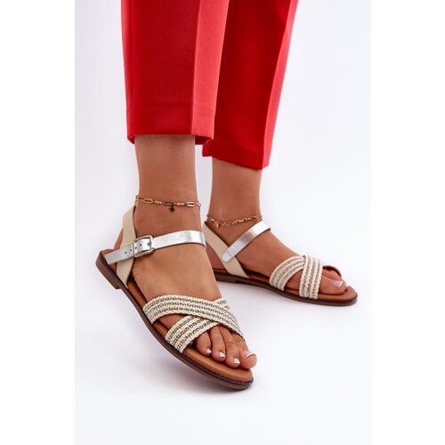 Kesi Women&amp;#039;s flat sandals S.Barski beige Slike