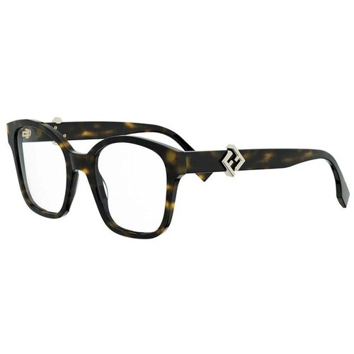 Fendi Diamonds Havana Squared Eyeglasses ONE SIZE (52) Havana/Kristalna Slike