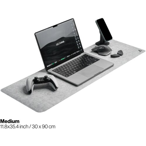 DELTAHUB Podloga za mi&scaron;ko Minimalistic Desk Mat-Svetlo siva (M), 90 &times; 30 cm Cene