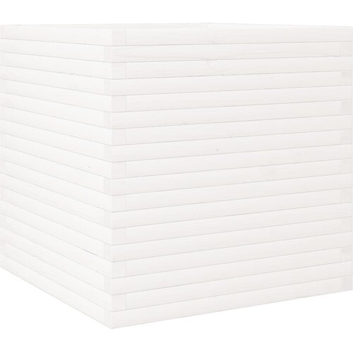  Vrtna sadilica bijela 70x70x68,5 cm od masivne borovine Slike