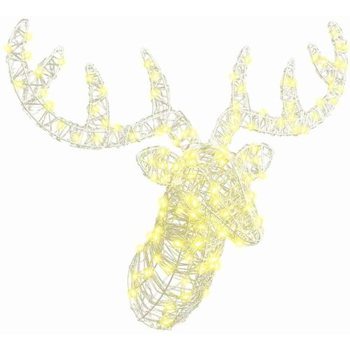 vidaXL Jelenja glava Toplo bela 60 cm Akril Cene