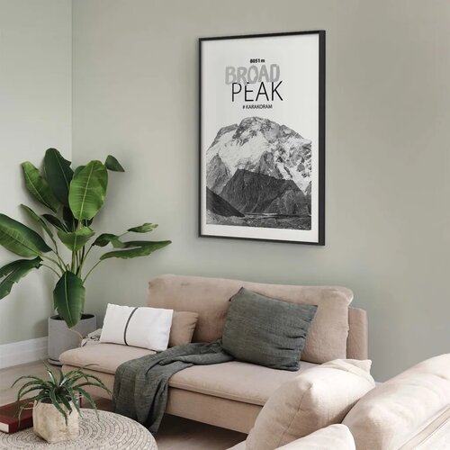  Plakat Broad Peak 29.7x42 Crni okvir s margom Cene