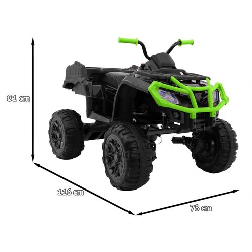 Quad na akumulator XL ATV - crno/zeleni Slike