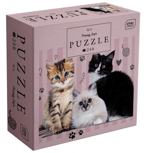 Puzzle 250 KOM PUPPY SIGN CATS INTERDRUK Slike
