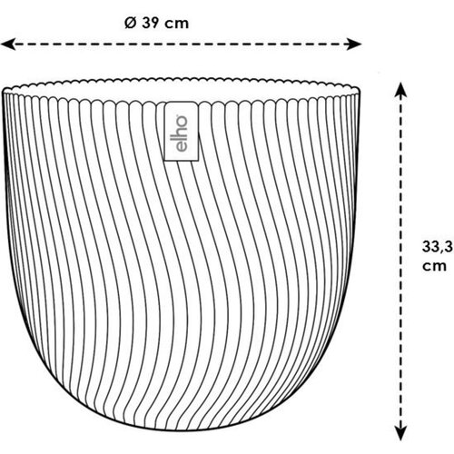 ELHO Cvetlični lonec sereh okrogli 39 cm - antracitna Cene