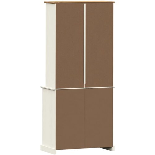  Visoka komoda VIGO bijela 78 x 40 x 175 cm od masivne borovine Slike