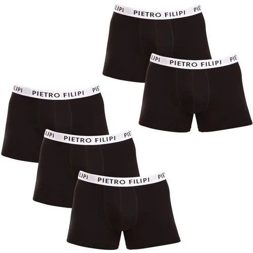 Pietro Filipi 5PACK Men's Boxer Shorts Black