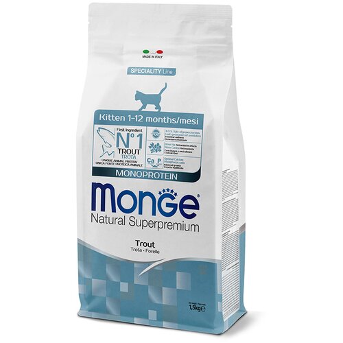 Monge Hrana za mačiće sa ukusom pastrmke Natural Superpremium Monoprotein Kitten,Trout, 1.5kg Slike
