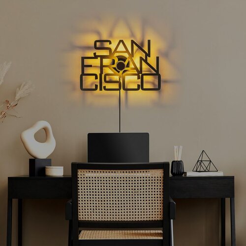 Opviq san francisco black wall lamp Cene