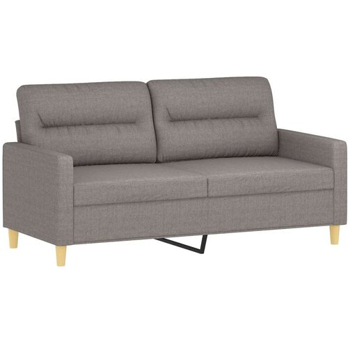  3-dijelni set sofa s jastucima smeđesivi od tkanine Slike