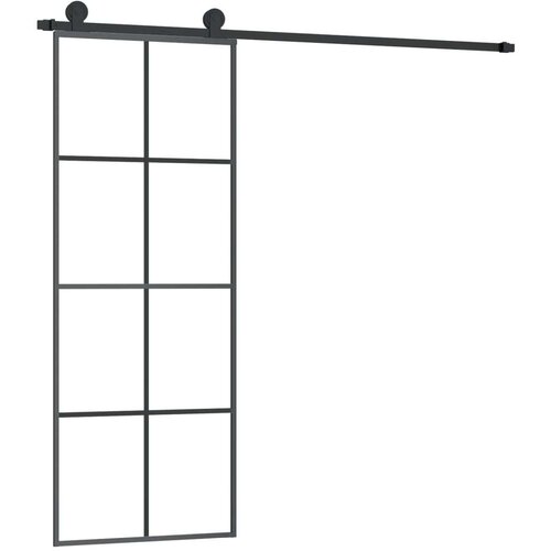  Klizna vrata s priborom 76 x 205 cm od ESG stakla i aluminija Slike