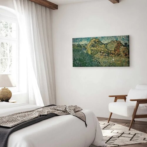  Slika - Vincent Van Gogh &amp;ndash; Field with Wheat Stacks 120x60 Premium Print Slike