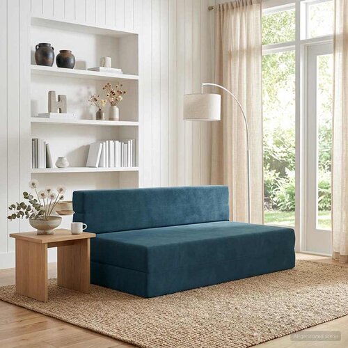 SOFA na razvlačenje Plava 152 x 86,5 x 60 cm Tkanina Cijene