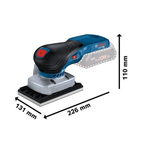 Bosch GSS 18V-13 06019L0101 baterijska oscilatorna brusilica bez baterije 18 V 80 x 130 mm Slike