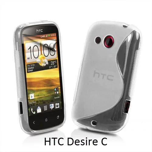  Gumijasti / gel etui S-Line za HTC Desire C - prozorni