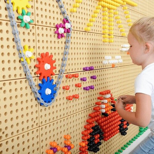  Masterkidz zidna ploča zupčanici i lanac 79 kom. izgraditi vlastiti mehanizam Slike