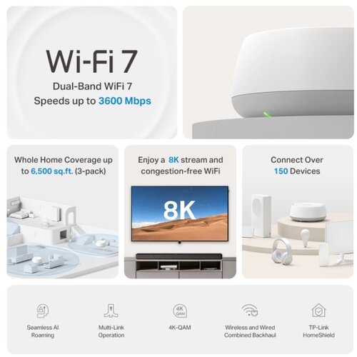 Tp-link Wi-Fi 7 mesh sistem za celu kuću Deco BE22 Slike