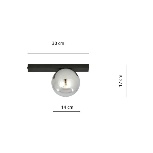  plafonsko svetlo fit 1xE14/10W/230V crno/sivo Slike