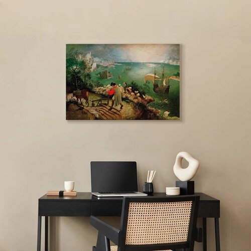  Slika - Pieter Bruegel the Elder &amp;ndash; Landscape with the Fall of Icarus 90x60 Akustična Slike
