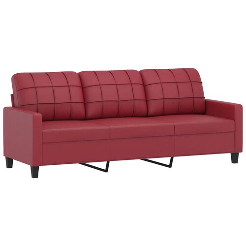 Maison Chic kavč - Sofa - Kanape trosed vinsko rdeč 180 cm umetno usnje, (21727111) Cene