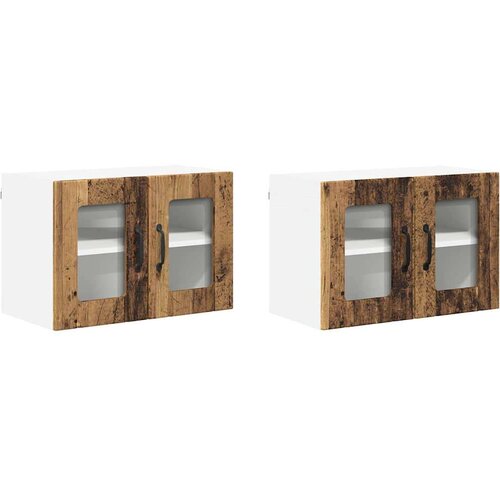  Zidni kuhinjski ormarić Zidne 2 pcs Staro drvo 60 x 31 x 40 cm Slike