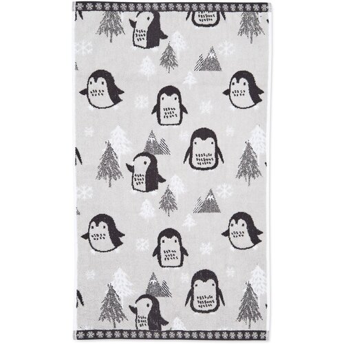 Catherine Lansfield Svijetlo sivi pamučan ručnik 70x120 cm Cosy Penguin &amp;ndash; Slike