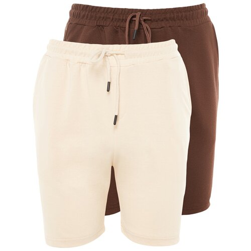 Trendyol Shorts - Brown - Normal Waist Slike