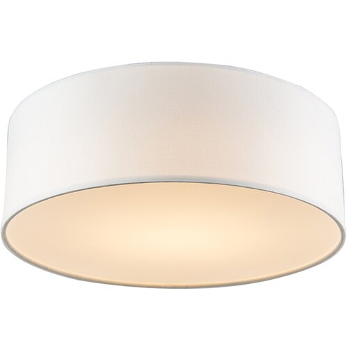 QAZQA Stropna svetilka bela 30 cm vključno z LED - Drum LED Slike