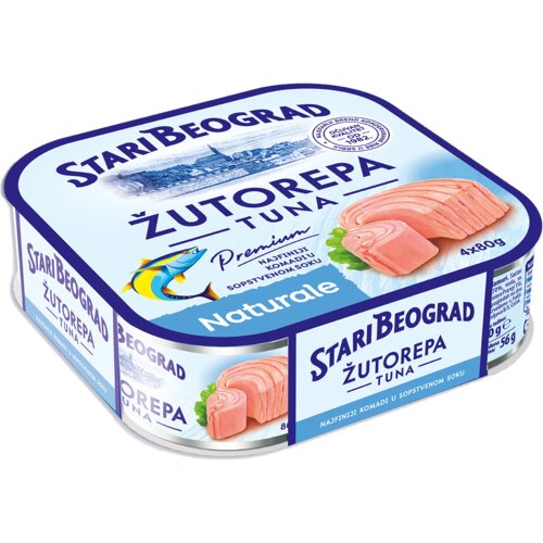 Stari Beograd Žutorepa tuna u sopstvenom soku 4x80g Slike