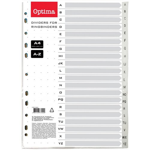 Optima Pregradni karton A-Z A4 Cene