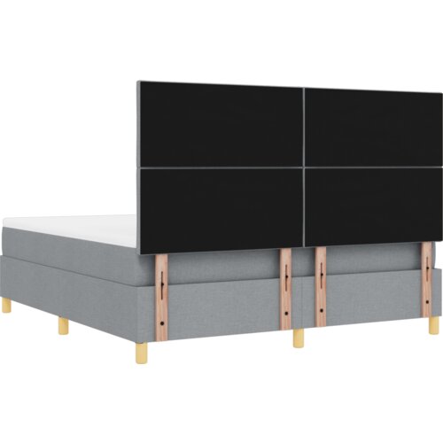  Krevet s kutijom s madracem i klupom Svijetlosiva 180x200 cm Tkanina Slike