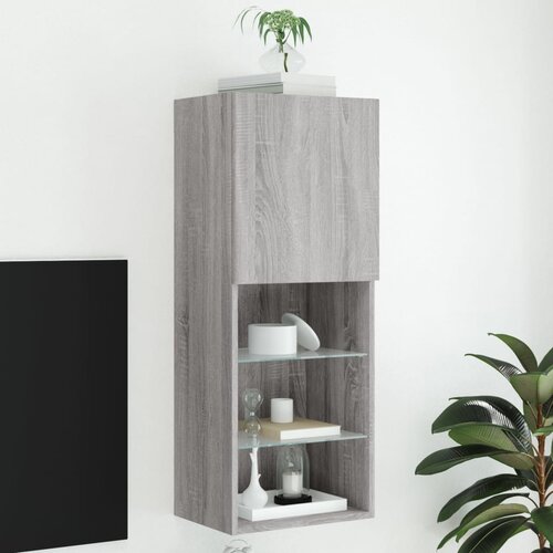  ormarić s LED svjetlima boja hrasta 40,5x30x102 cm Cijene