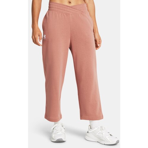 Under Armour Sweatpants UA Rival Terry Crop Wide Leg-PNK - Women Cene