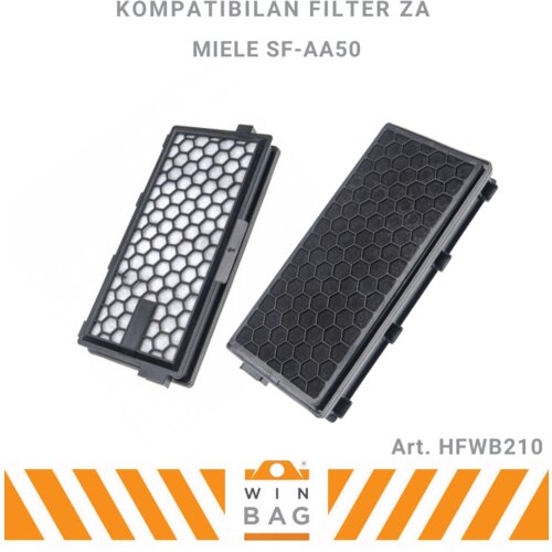 HEPA filter za Miele - zamenski sa karbonskom zaštitom HFWB210 Slike