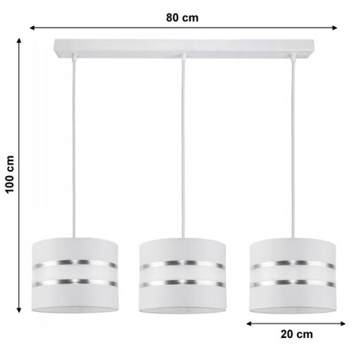  Luster na sajli CORAL 3xE27/60W/230V bela Slike