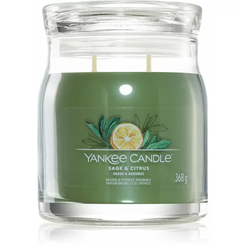 Yankee Candle Sage & Citrus dišeča sveča Signature 368 g