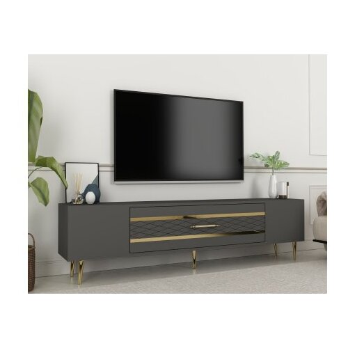 Hanah home tv polica Dekolp2 anthracite gold Cene