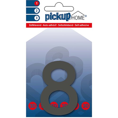 Rio Številka Pickup 3D Home Rio (Motiv: 8, višina: 6 cm, sive barve) Cene