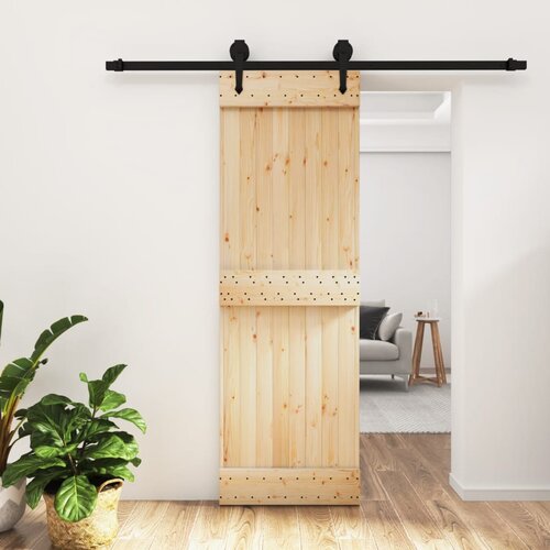 vidaXL Klizna vrata s priborom za montažu 70 x 210 cm masivna borovina Cijene