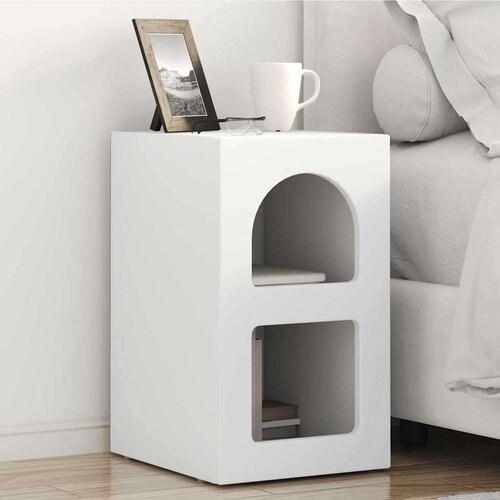  Noćni ormarić 2 pcs Bijelo 29.5 x 35 x 50 cm Konstruirano drvo Cene