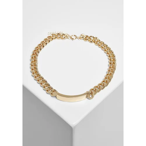 Urban Classics Plate Necklace Gold One Size
