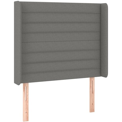 Maison Chic vzglavna omarica - nočna omarica - posteljna omarica z u&amp;scaron;esi temno sivo 93x16x118/128 cm blago, (21707631) Slike