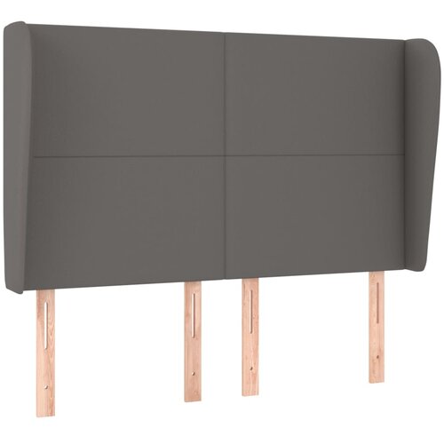  Uzglavlje s u&amp;scaron;ima sivo 147x23x118/128 cm od umjetne kože Slike