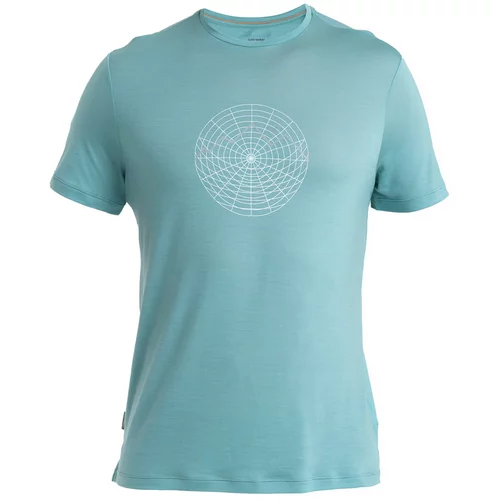 ICEBREAKER Funkcionalna majica 'Sphere III' pastelno modra / bela
