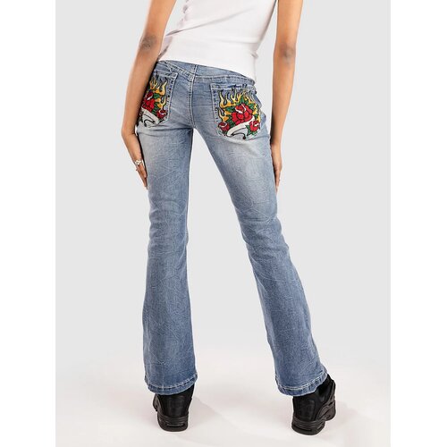 Ninth Hall Alyssia Rose Rhinestone Kavbojke blue wash Cene