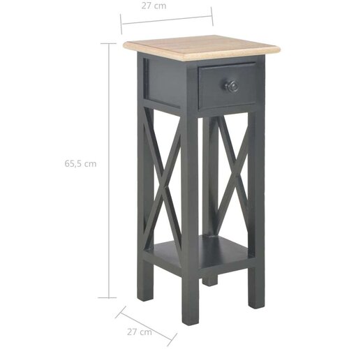 VidaXL 280059 Side Table Black 27x27x65,5 cm Wood Slike