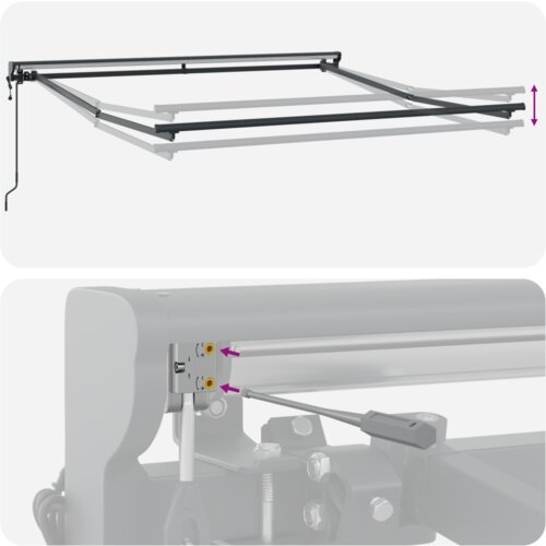 vidaXL Električna Polu-Kasetna Tenda Retraktibilna Metal Cene