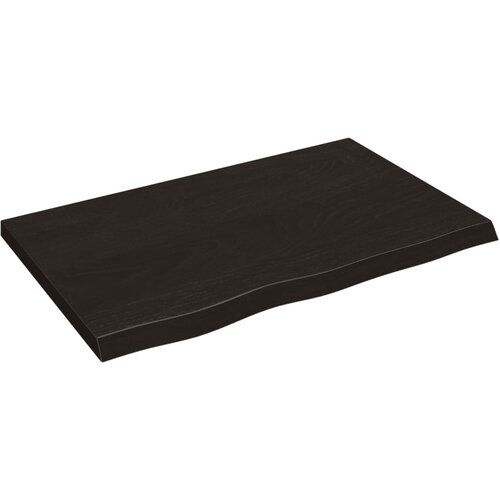 Maison Chic Stenska polica - Viseča Polica temno rjava 80x50x(2-4) cm trdna hrastovina, (21784746) Cene